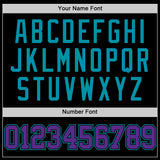 Custom Black Purple-Teal Authentic Throwback Basketball Jersey