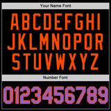 Custom Black Medium Purple-Orange Authentic Basketball Jersey