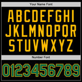 Custom Black Kelly Green-Gold Authentic Basketball Jersey