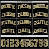 Custom Black Camo-Cream Authentic Basketball Jersey