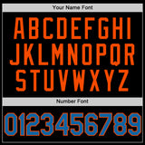 Custom Black Blue-Orange Authentic Basketball Jersey