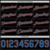 Custom Black Blue-Orange Authentic Basketball Jersey