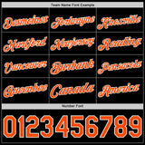 Custom Black Orange-White Authentic Basketball Jersey