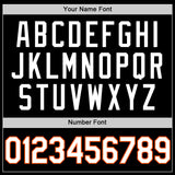 Custom Black White-Orange Authentic Basketball Jersey