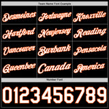 Custom Black White-Orange Authentic Basketball Jersey