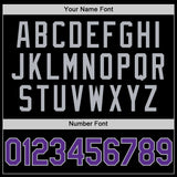 Custom Black Purple-Gray Authentic Basketball Jersey