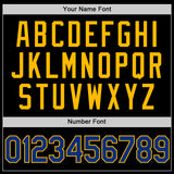 Custom Black Royal-Gold Authentic Basketball Jersey