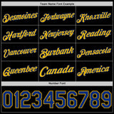 Custom Black Royal-Gold Authentic Basketball Jersey