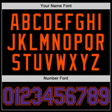 Custom Black Purple-Orange Authentic Basketball Jersey