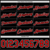 Custom Black Red-White Authentic Basketball Jersey