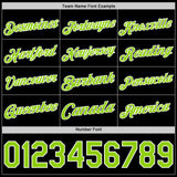 Custom Black Neon Green-White Authentic Basketball Jersey