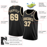 Custom Black Cream Authentic Basketball Jersey