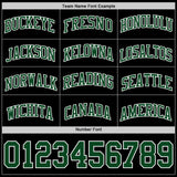 Custom Black Green-White Authentic Basketball Jersey
