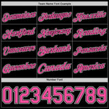 Custom Black Pink-White Authentic Basketball Jersey