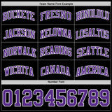Custom Black Purple-White Authentic Basketball Jersey