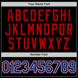 Custom Black Royal White-Red Authentic Basketball Jersey