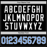 Custom Black Light Blue-White Authentic Basketball Jersey