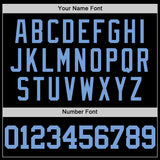 Custom Black Light Blue Authentic Basketball Jersey