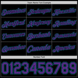 Custom Black Purple-Teal Authentic Basketball Jersey