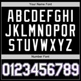 Custom Black White Purple-Gray Authentic Basketball Jersey