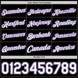 Custom Black White Purple-Gray Authentic Basketball Jersey