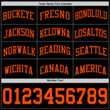 Custom Black Orange Authentic Basketball Jersey