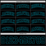 Custom Black Teal Authentic Basketball Jersey