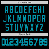 Custom Black Teal Authentic Basketball Jersey