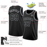 Custom Black Gray Authentic Basketball Jersey