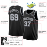 Custom Black Gray Authentic Basketball Jersey