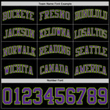 Custom Black Purple-Neon Green Authentic Basketball Jersey