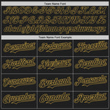 Custom Black Kelly Green Old Gold-Red Authentic Baseball Jersey