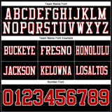 Custom Black Red-White Authentic Football Jersey