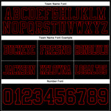 Custom Black Red Authentic Football Jersey