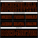 Custom Black Orange Authentic Football Jersey