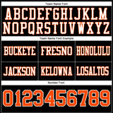 Custom Black Orange-White Authentic Football Jersey