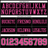 Custom Black Pink-White Authentic Football Jersey
