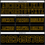 Custom Black Gold Authentic Football Jersey