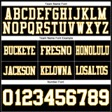 Custom Black White-Gold Authentic Football Jersey