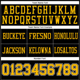 Custom Black Gold-White Authentic Football Jersey