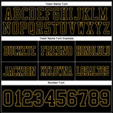 Custom Black Old Gold Authentic Football Jersey