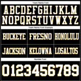 Custom Black White-Old Gold Authentic Football Jersey
