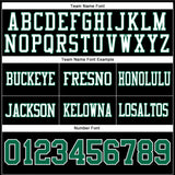 Custom Black Kelly Green-White Authentic Football Jersey