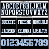 Custom Black Light Blue-White Authentic Football Jersey