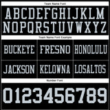 Custom Black Silver Authentic Football Jersey