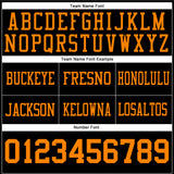 Custom Black Bay Orange Authentic Football Jersey