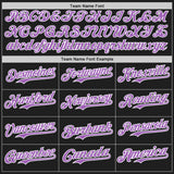 Custom Black Medium Purple-White Authentic Baseball Jersey