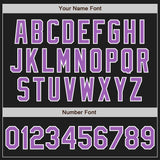 Custom Black Medium Purple-White Authentic Baseball Jersey