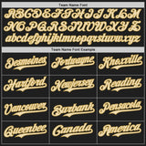 Custom Black Cream-Old Gold Authentic Baseball Jersey