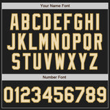 Custom Black Cream-Old Gold Authentic Baseball Jersey